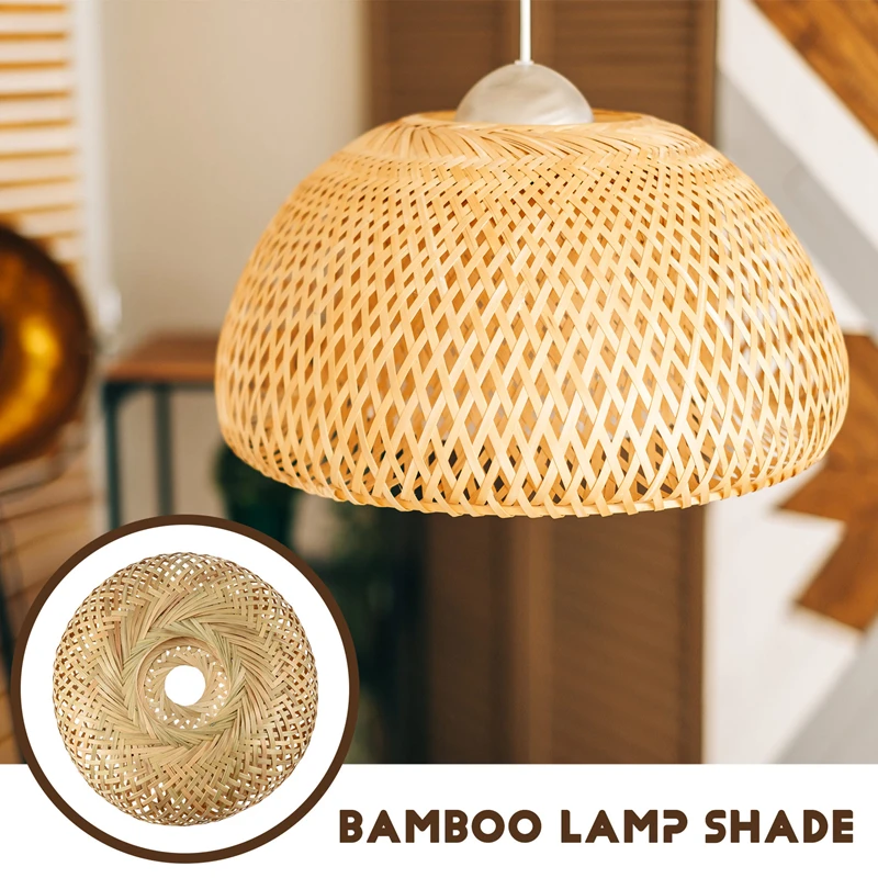 Imagem -04 - Bambu Vime Rattan Lâmpada do Teto Flush Mount Fixture Sala de Estar Quarto e Sala de Jantar