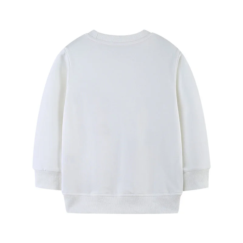New Design Long Sleeve Girls Sweatshirts Autumn Winter Children's Clothes  Fruits Embroidery Cotton Hooded Shirts Cute Baby Tops
