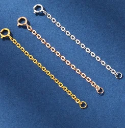 18k gold chains au750 jewelry parts  karat gold extension chain 1cm-10cm o shape chains  gold findings