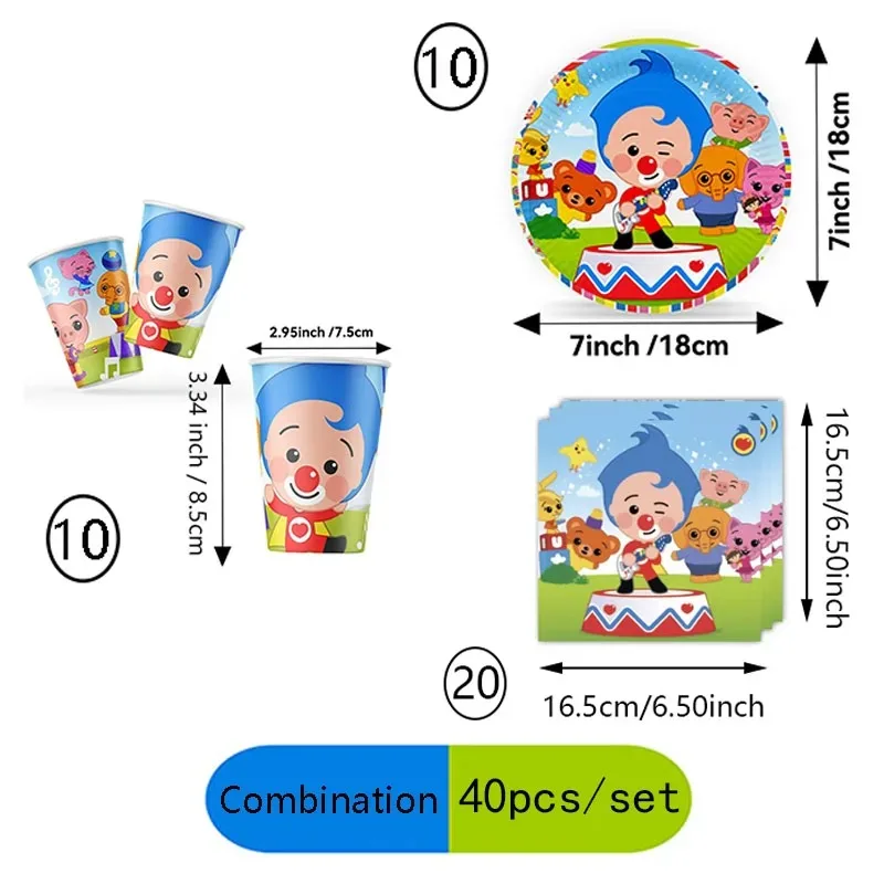 Cartoon-Clown-Tierfreunde-Hintergrund-Tischdecke, Banner, Spiralen, festliche Zusammenkunft, Foto-Hintergrund, Dekoration, Partyzubehör – Detail 8