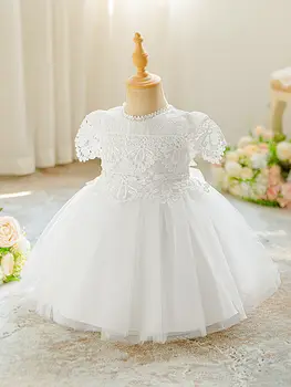 10 best sales Vestido branco para chá de bebê - №9