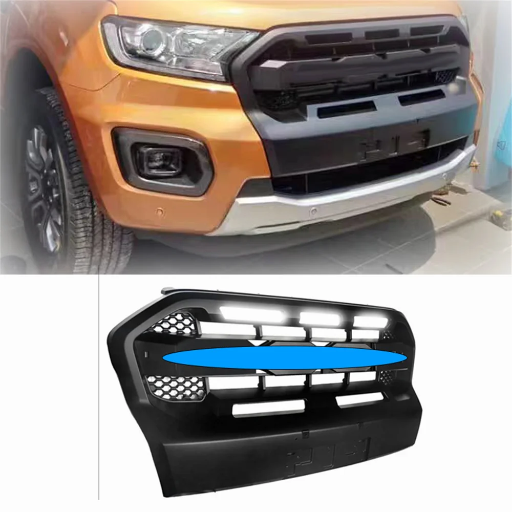 

DUKE4WD Modified Front Racing Grille Wildtrak Grills Fit for FORD Ranger T7 T8 2015-2021 Mesh Mask Cover Grill Pickup Car Parts