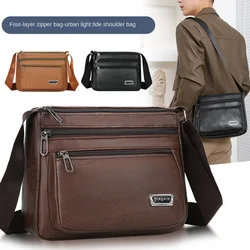 Brand Design Men's Crossbody Shoulder High Quality Tote Fashion Business Man Messenger Big Size PU Leather Bags Handbag bolso 가방