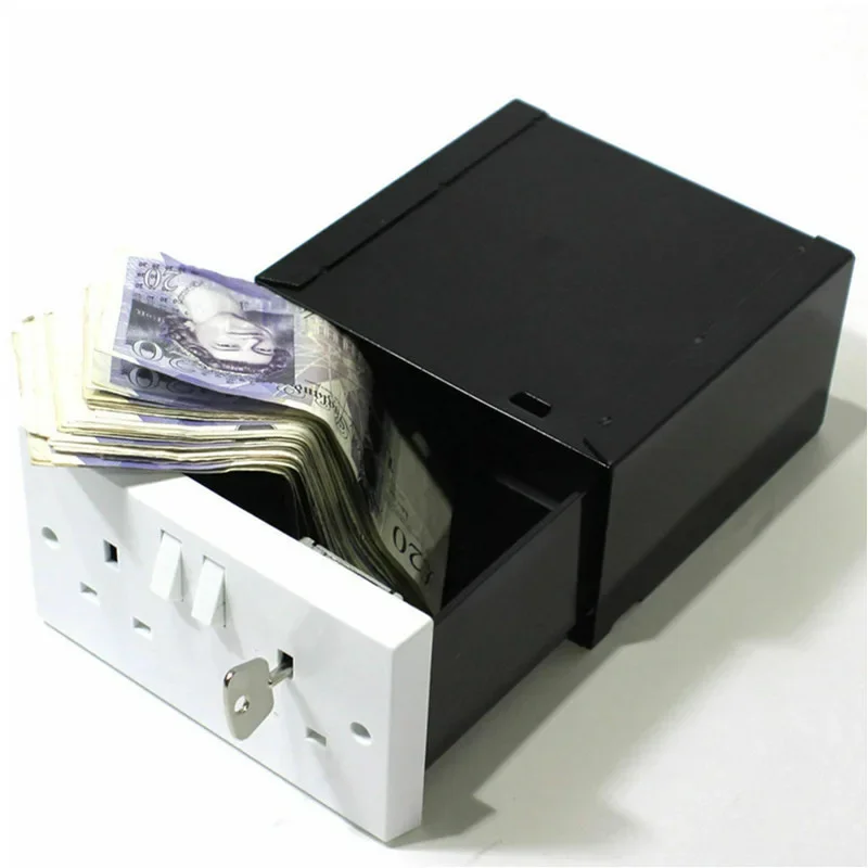 1PC Personal Safe British Wall Hidden Socket Money Box Household Hidden Storage Tool