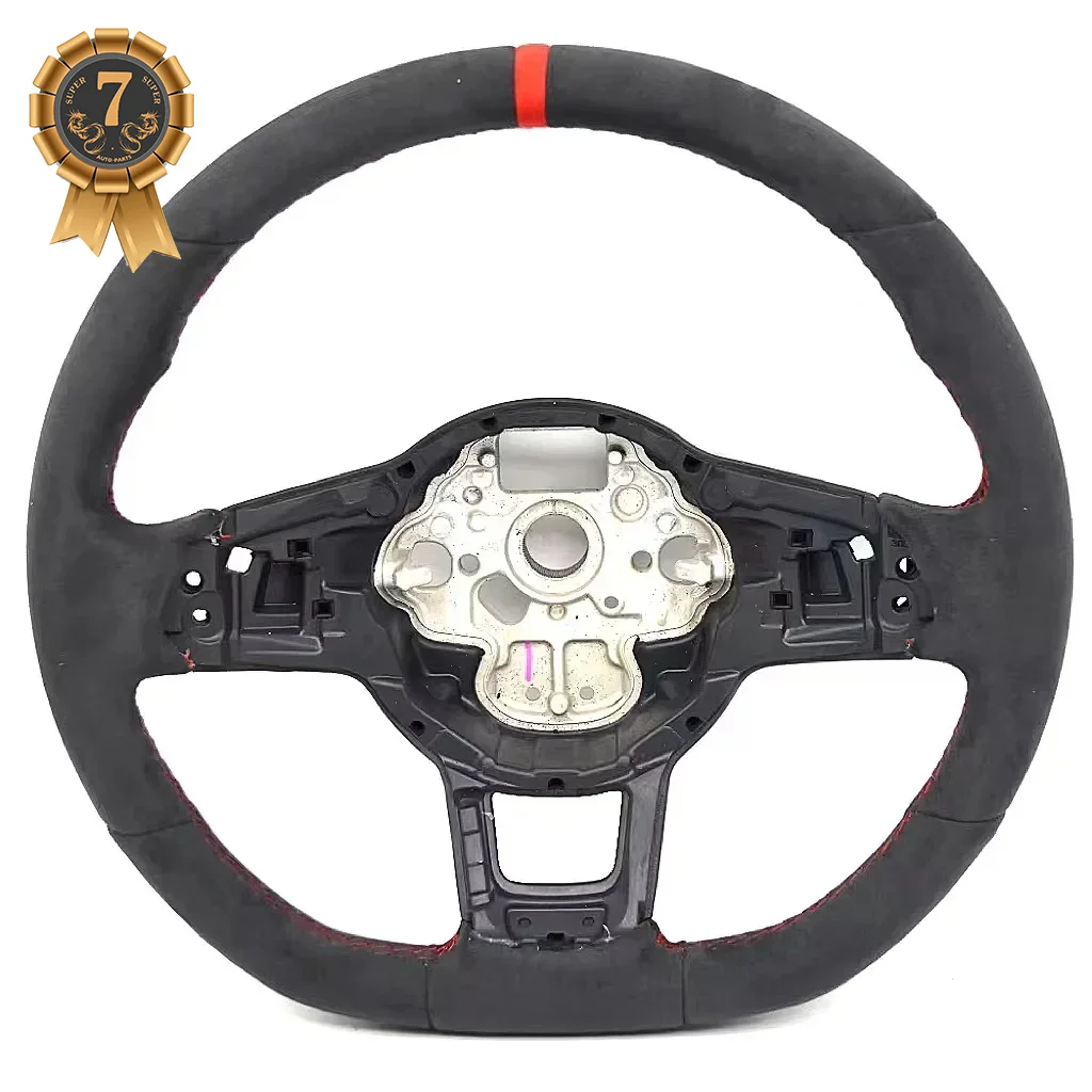 For VW Golf MK7 7.5 GTI GTD GTE R 2013-2020 Polo GTI Tiguan Passat DSG Alcantara Steering Wheel With Back Logo Assembly