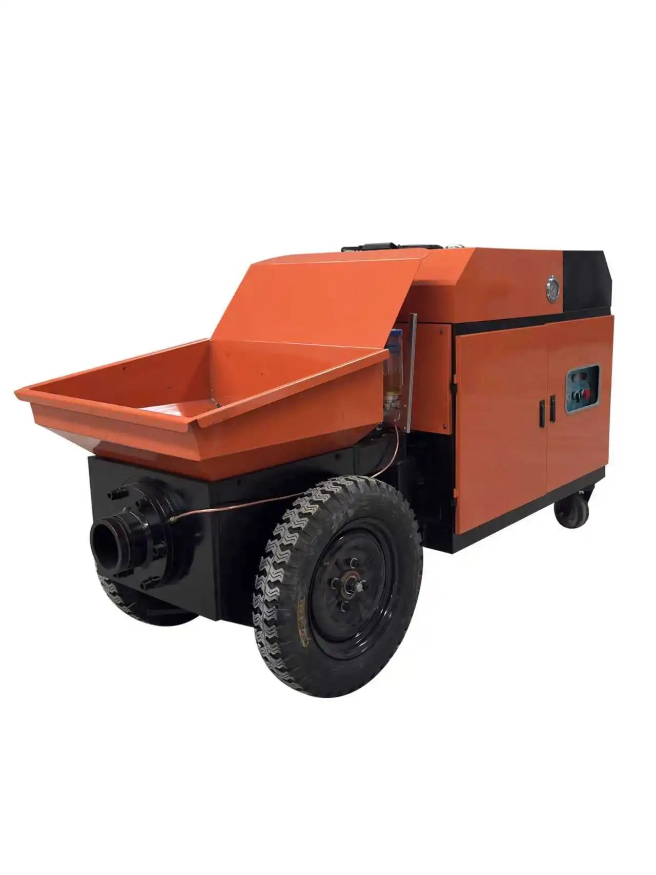 Electric Horizontal Concrete Conveyor Pump Large-Aggregate Mortar Concrete Pouring Building Material Loading Ground Pump