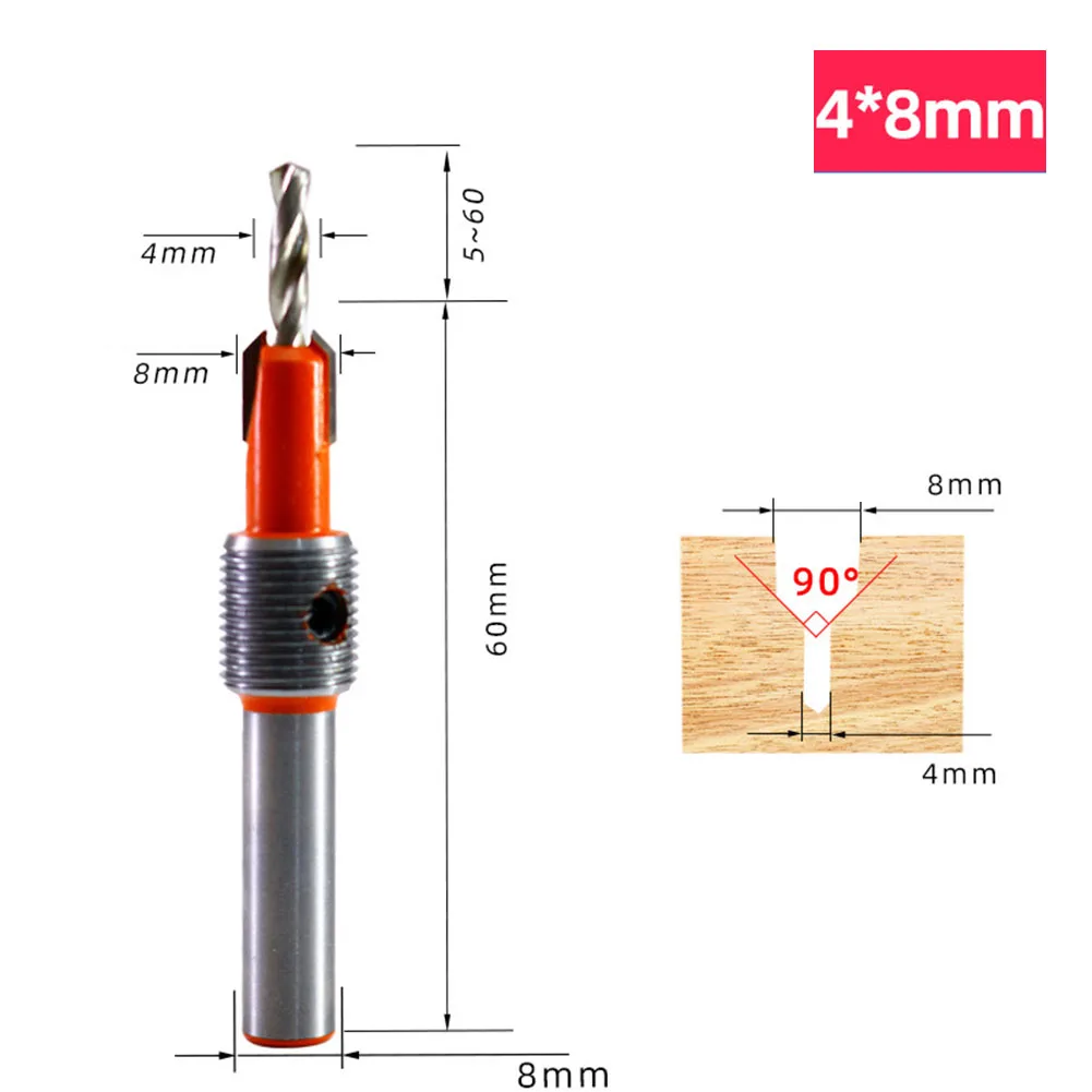 Router Bit for Precision Cuts and Splinter Protection High Hook & Shear Angles Industrial Quality Steel (8mm/10mm Shank)