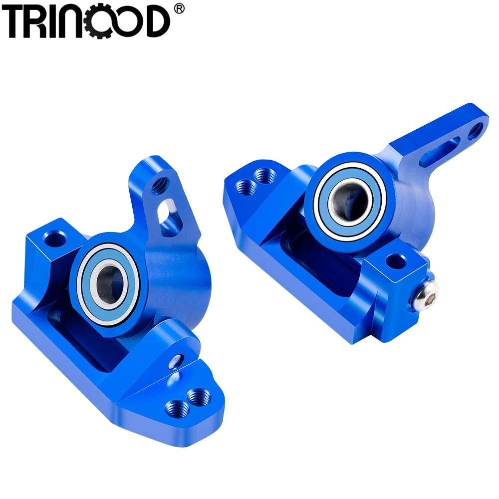 TRINOOD Metal Front Caster Block Steering Blocks Rear Stub Axle Carriers Kit for 1/10 2WD Slash Stampede Rustler RC Car Parts