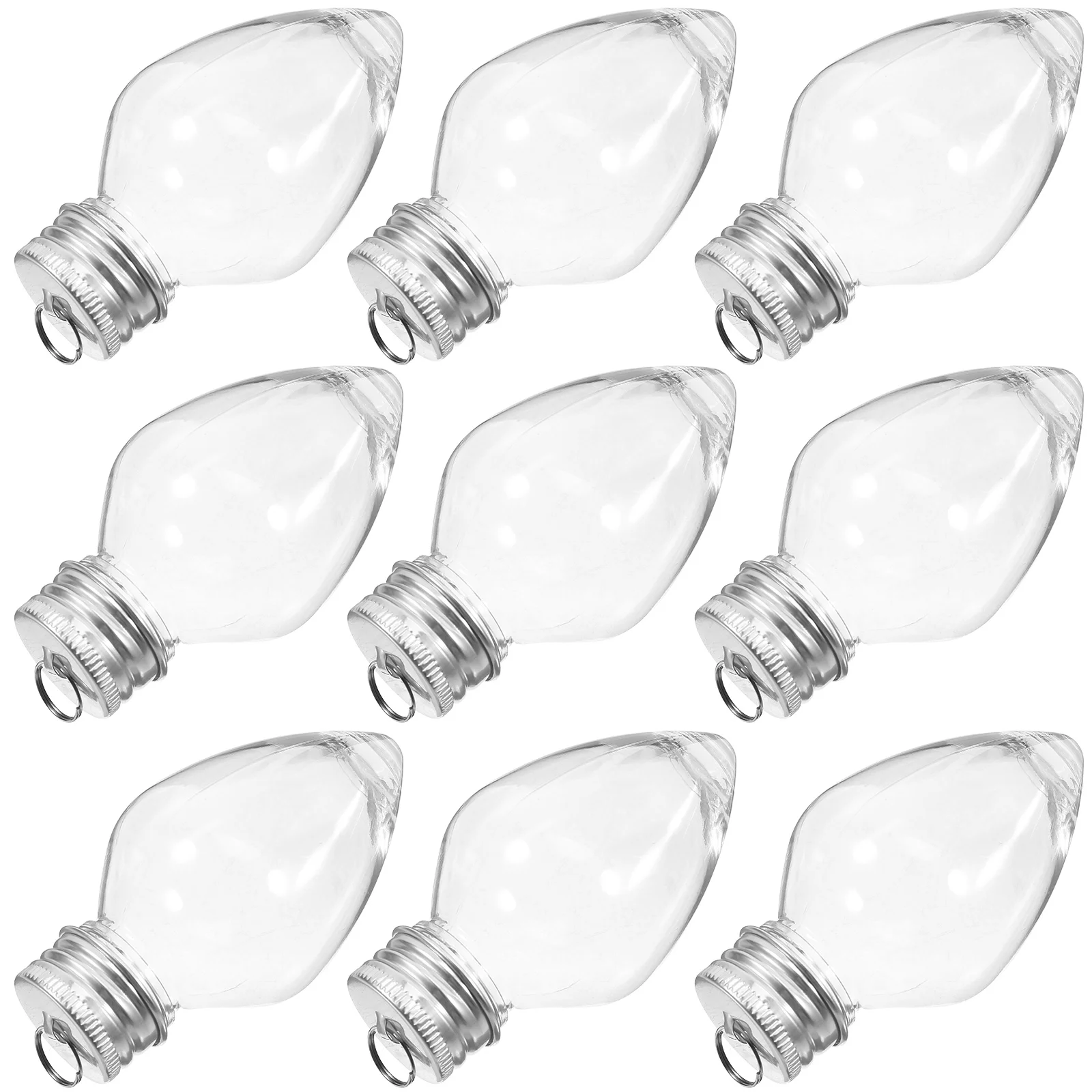 Adorno colgante de piezas para decoración de botellas de Navidad, cajas de dulces de agua transparente para niñas, 820x500x500cm, vacía para mascotas, 10 unidades
