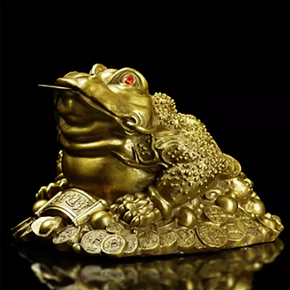 Pure Copper for Attracting Wealth, Three Legged Toad, Golden Cicada, New Store Opening, Home, Living Room, Office Decoration