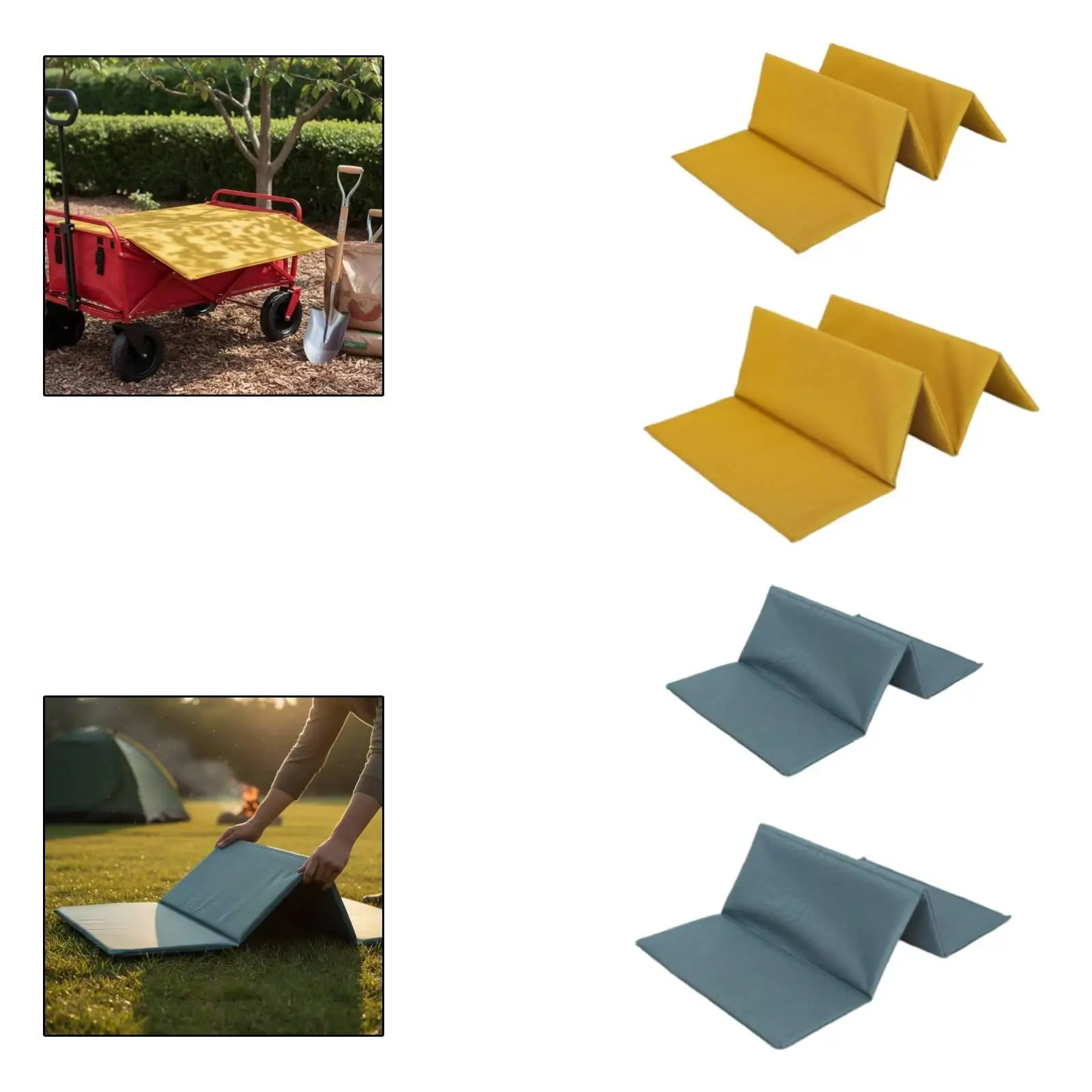 Lightweight Foldable Wagon Pad Oxford Cloth Camping Cart Lining Insert Sturdy Outdoor Trolley Mat for Travel Beach