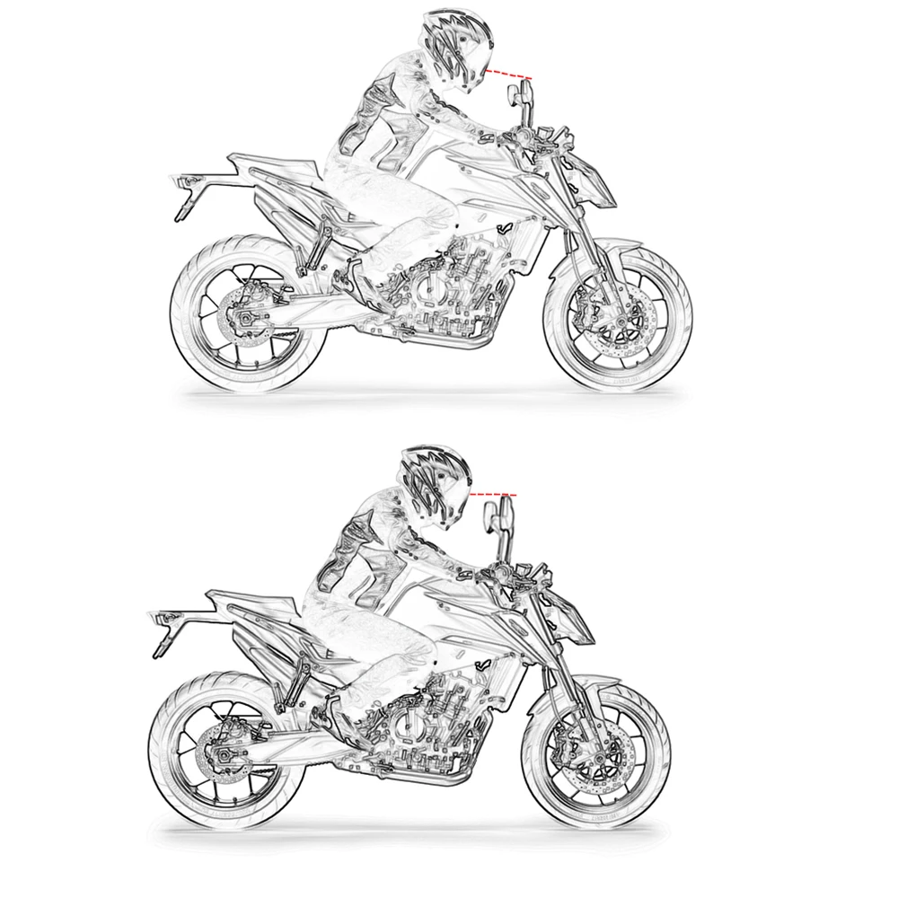 สำหรับยามาฮ่า MT07 MT09 Tracer GT Mt 09 SP MT-09 MT-07สกู๊ตเตอร์2014-2024อะแดปเตอร์กระจกมองหลัง10มม. 8มม. สกรูตามเข็มนาฬิกา