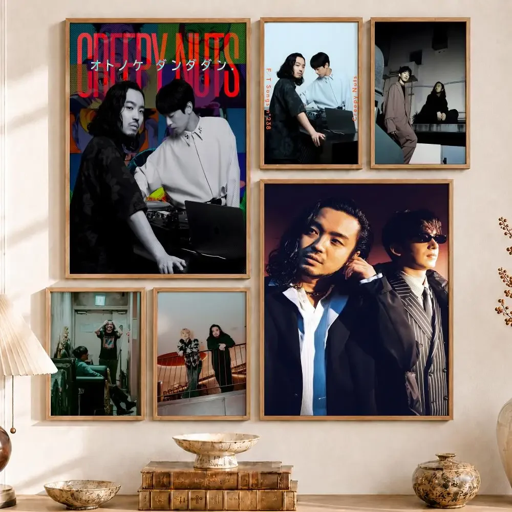 Band C-Creepy Nuts-s Poster Vintage Self Adhesive PP Wall Art Home Bar Bedroom Decor Gift