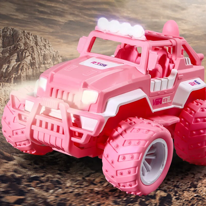 Pink RC Car Toy for Girl Remote Control Off Road Truck Children Gift Climbing Car High Speed Vehicles 2.4G 4WD Electric Kid Toy