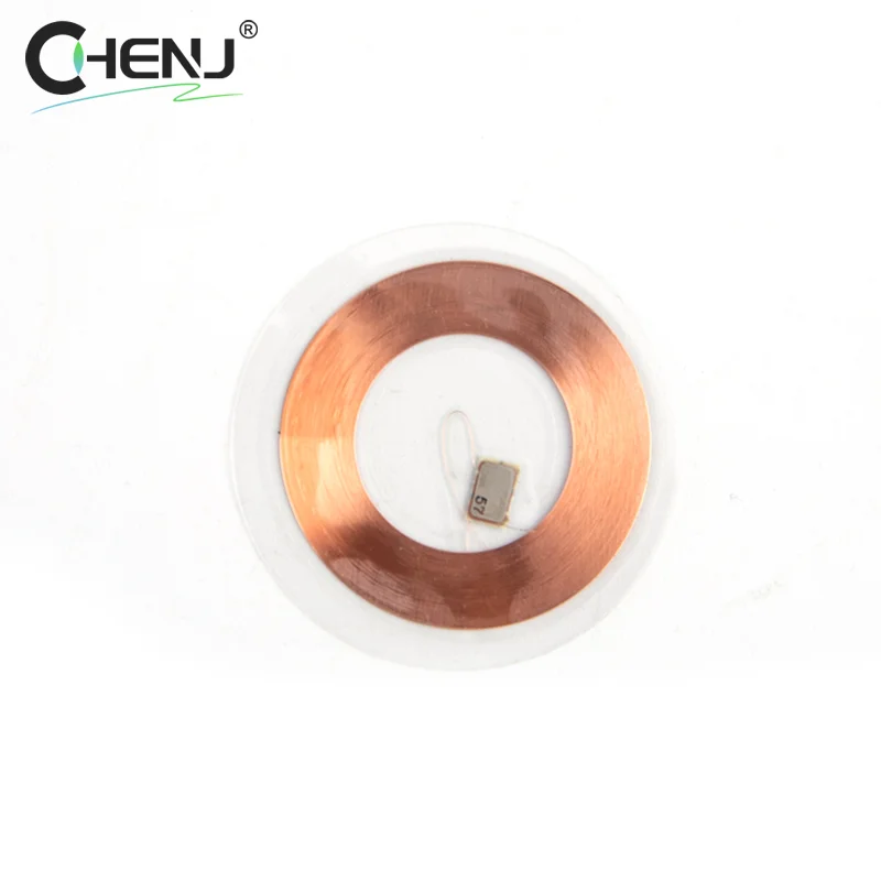 5Pcs 125KHz ID T5577 Writable Rewritable Copper Coil Coin Card Keyfob RFID Ultra-thin Cell Phone Access Card 38MM