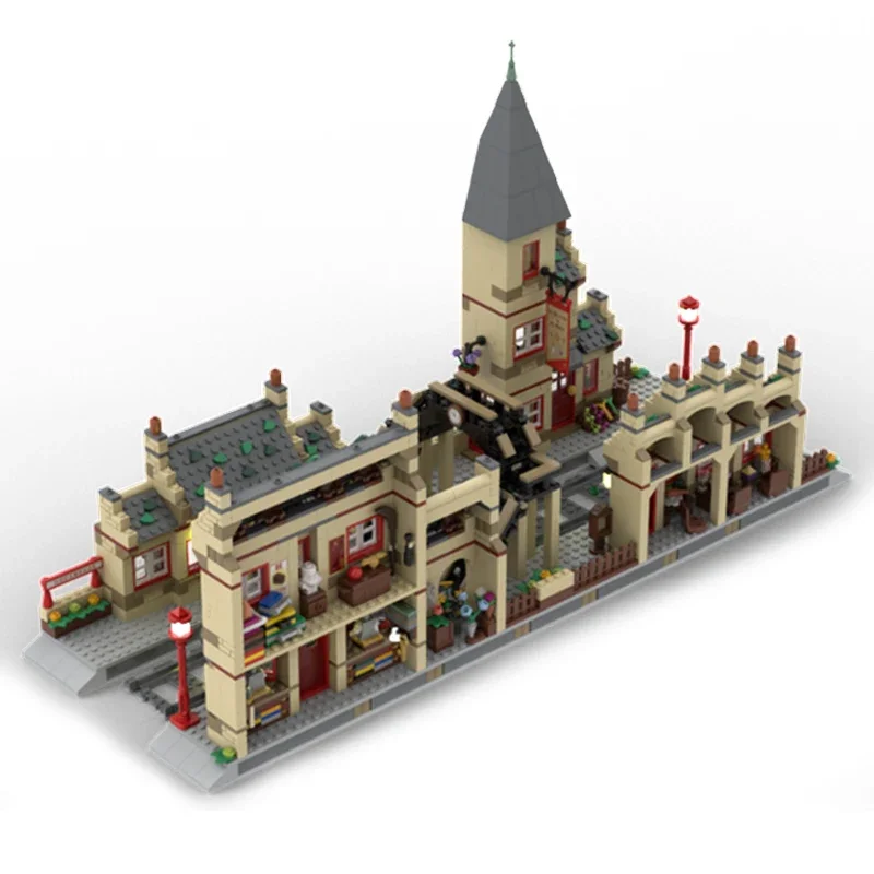 Movie Model Building Bricks Sets, Estação Hogsmeader, Tecnologia de Extensão, Blocos Modulares, Brinquedos De Natal, Presentes DIY, Montagem