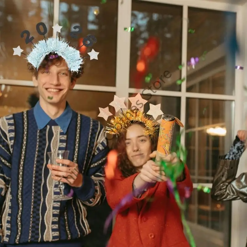 M68A Capodanno Scintilla scintillio Capodanno Cappello per capelli Accessori per capelli Accessori per feste per feste