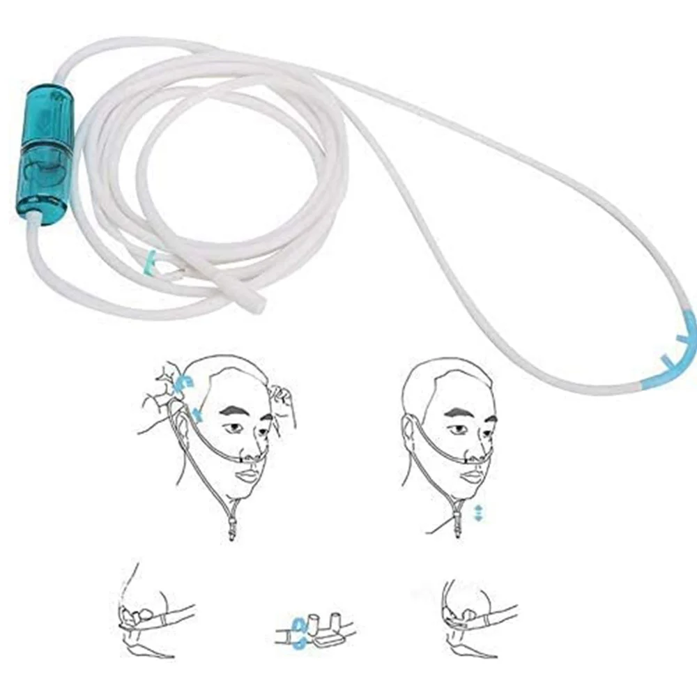 Tubo de oxígeno, hecho de Material de silicona elástica, cánula Nasal de oxígeno, no es fácil de deformar y agrietar, fácil de usar y limpiar