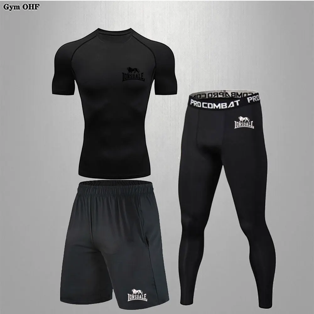 

Rashguard Running Training Sportswear For Men's Cycling Slow Running Quick Drying Tight Fitting Clothing Football Sportswear Set