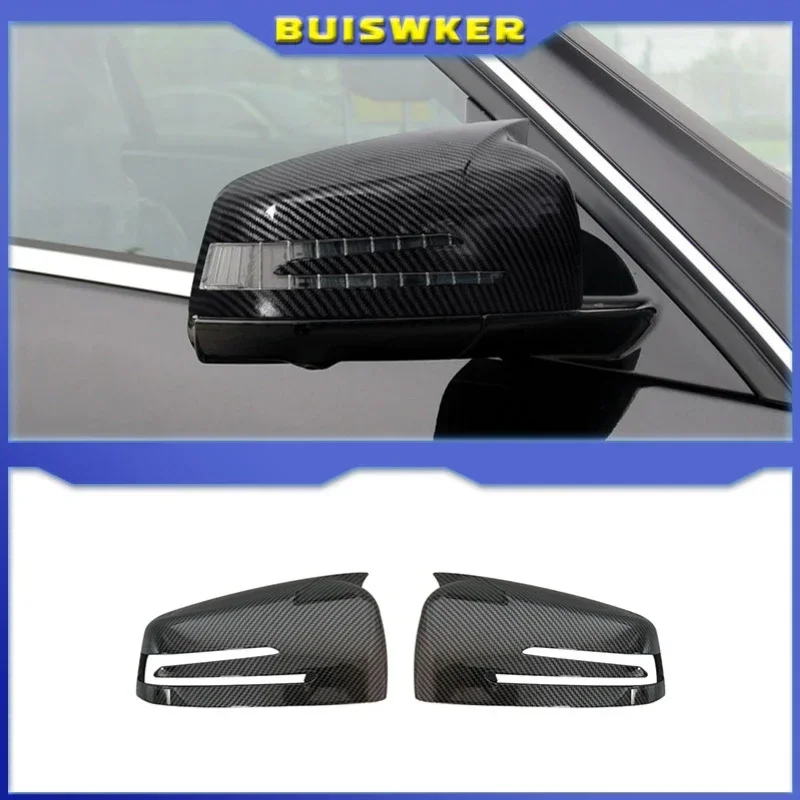 

For Mercedes Benz A B C E S CLA GLA GLK Class W176 W246 W204 W212 W221 C177 X204 X156 Carbon Fiber Car Rearview Mirror Cover