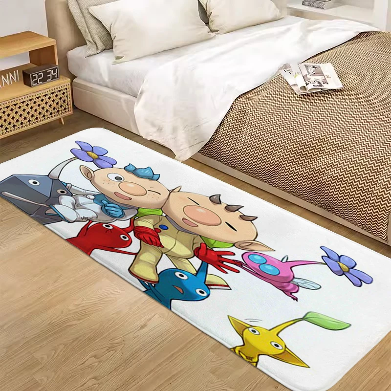 Custom Game Room Rugs S-Pikmins Non-slip Mat Bath Rug Aesthetic Children's Bedroom Carpet for Entrance Door Rugs Baths Room Rug