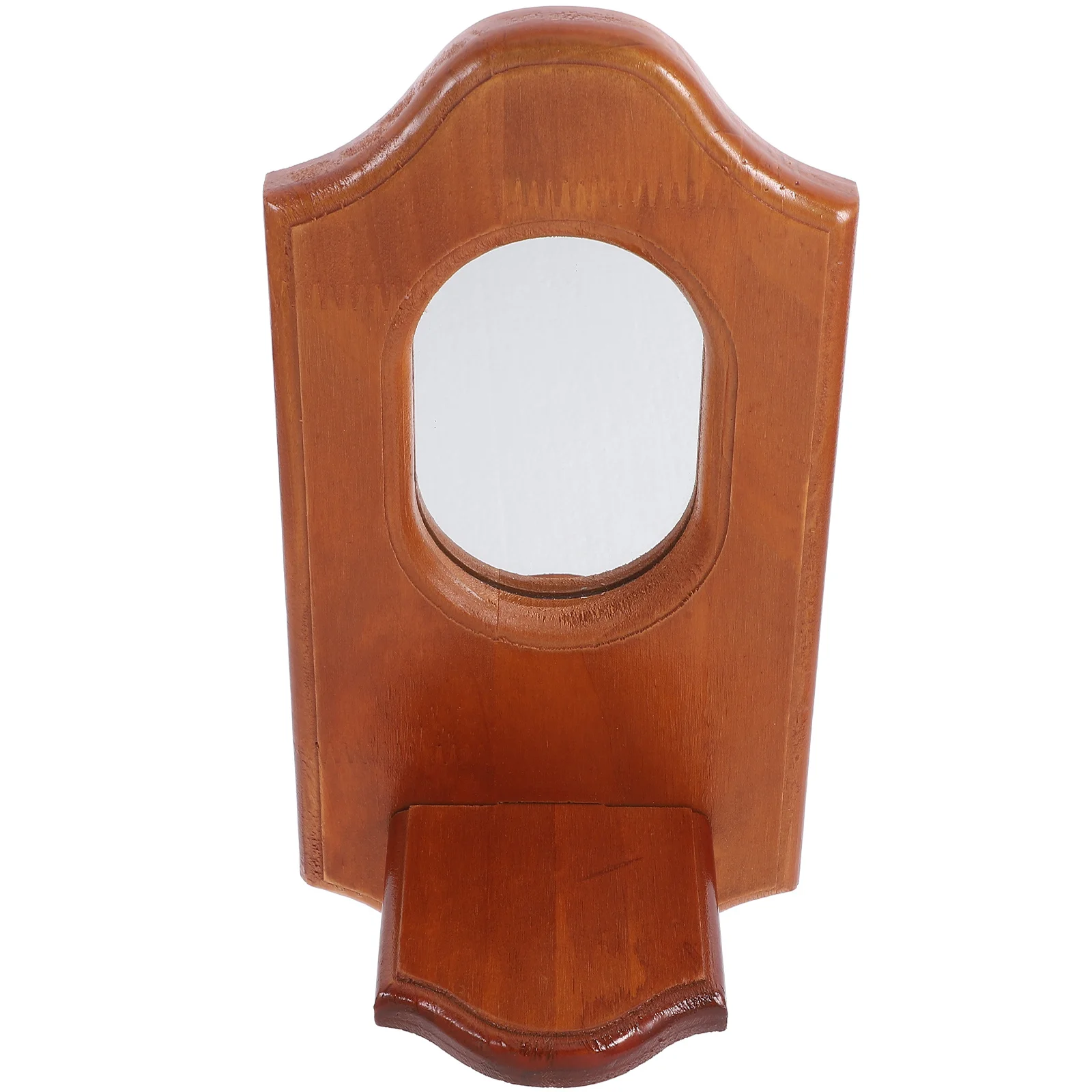 

1pcs Solid Wood Holder, Mirror Design Hanging Stand, Home Wall Decor Living Room, Wall Mounted Pillar Bracket,