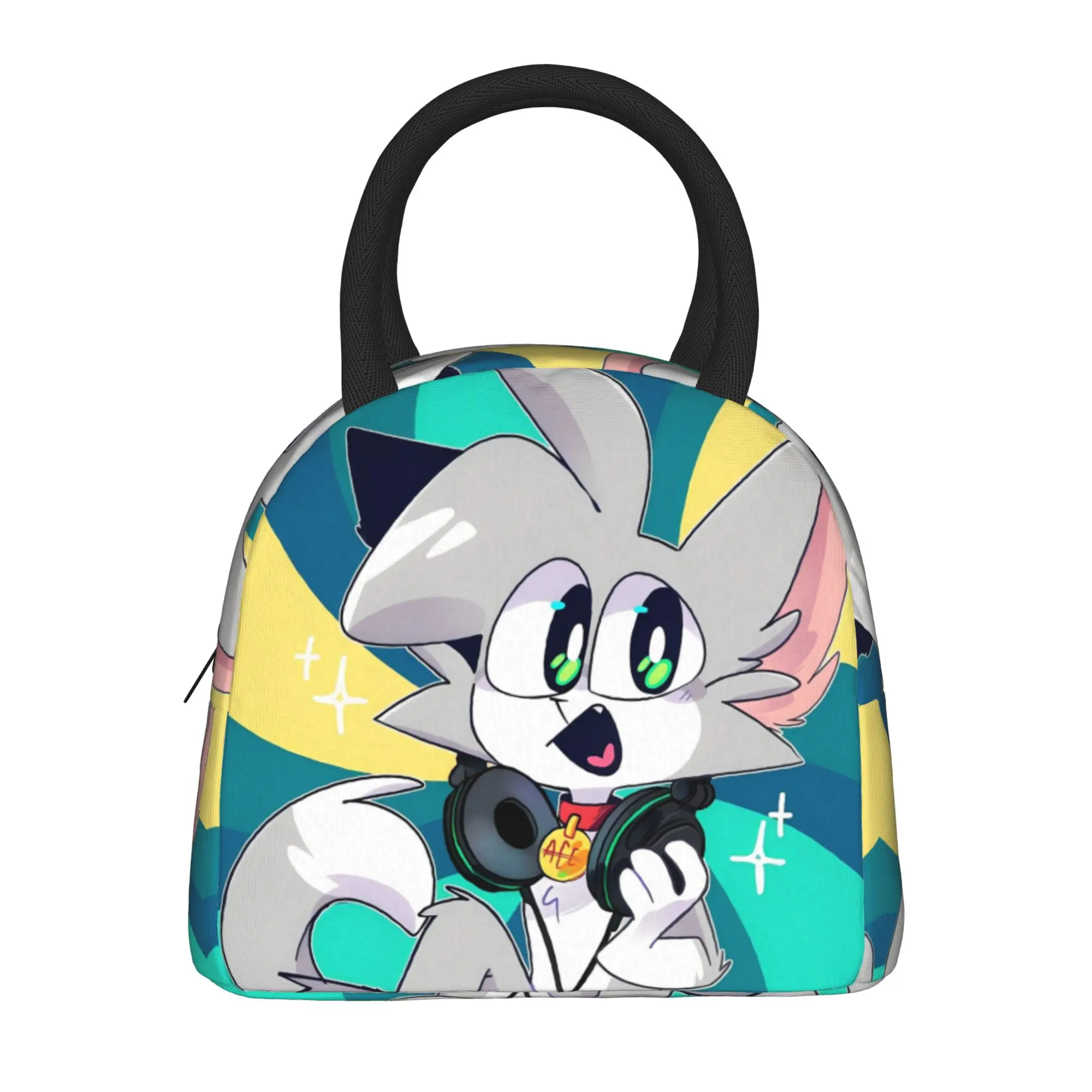Acenix Cute cats Insulated Lunch Bags for Men Women  Food Container Portable Cooler Thermal Lunch Box For Picnic