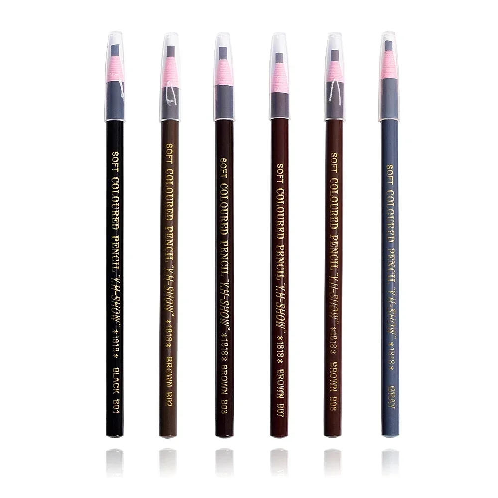 1PCS Waterproof Eyebrow Pencil Free Cutting Natural Long Lasting Paint Black Brown Coffee Microblading Permanent Eyebrow Make Up