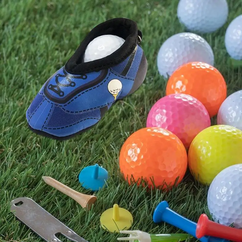 Golf Ball Waist Pouch Shoe Shaped Golf Ball Tee Holder Golf Utility Pouch Neoprene Bag For Golf Lovers Golf Accessories