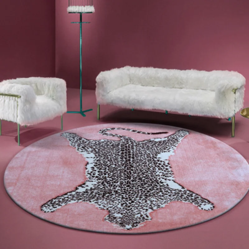 Modern Luxury Round Carpet for Living Room Mat Bedroom Decoration Teenager Rugs Home Bedroom Decor Circle Floor Mats Lounge Rug