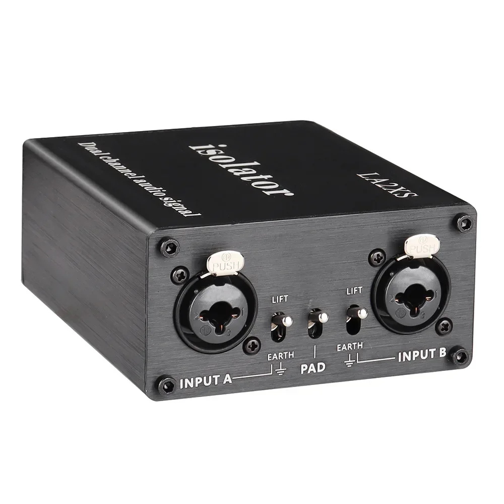 Imagem -03 - Isolador de Áudio com Dual Rca e Xlr Filtro de Redução de Ruído Eliminação de Ruído Mixer de Canal Duplo La2xs 65 Xlr