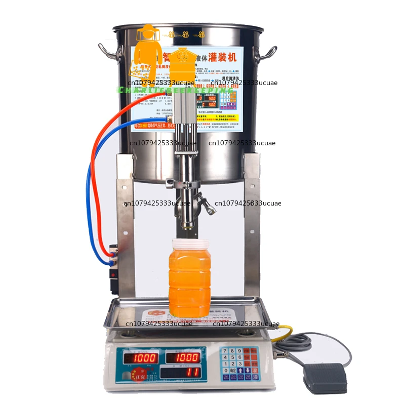 

Пневматическая машина для наполнения меда из нержавеющей стали, масштаб 50–5000 г, машина для взвешивания вязкой пасты для домашнего или делового использования