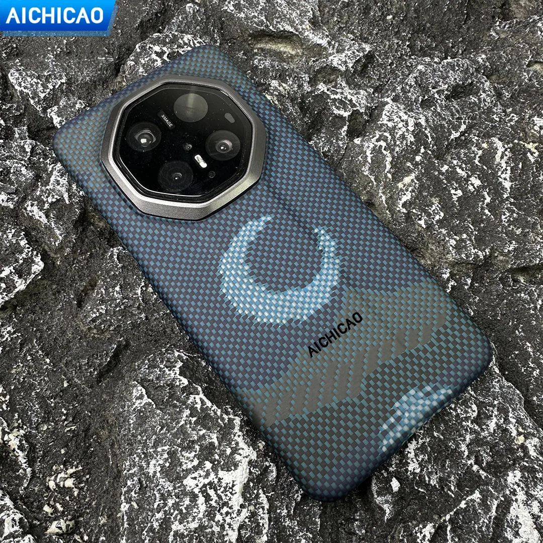 

ACC-Real Carbon Fiber Phone Case For huawei Mate 70RS Blue Moon Red Sun Ultra-thin Aramid Fiber Shell