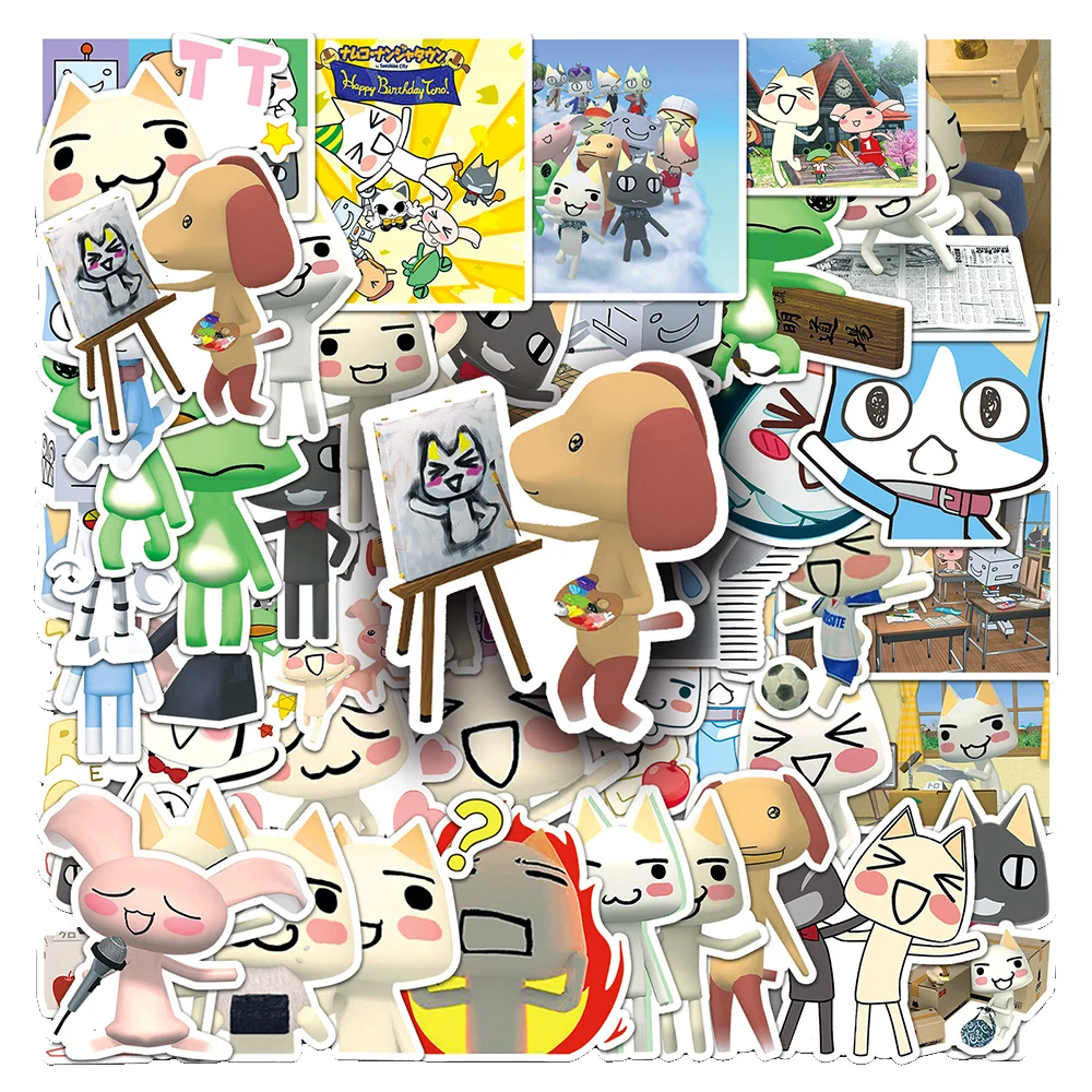 10/30/50PCS Cartoon Toro Inoue Cat Stickers for Suitcase laptop Guitar Skateboard Gift Kawaii Waterproof Graffiti Vinyl Decals