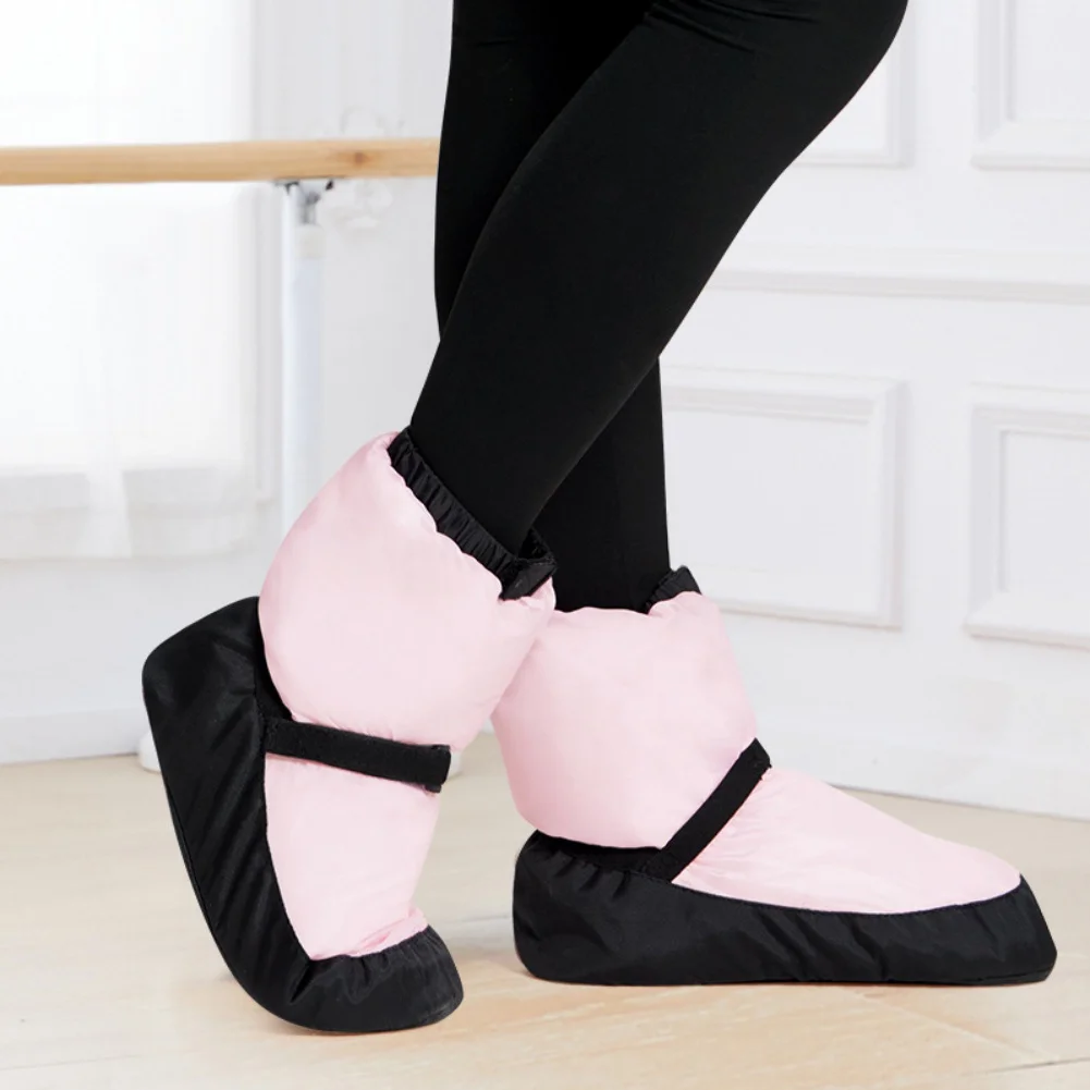 

Warm-up Winter Dance Boots Soft Soles Training Women Ballet Shoe Warm Up Booties Ballerina Girls Point Emboridery Dancing Shoes