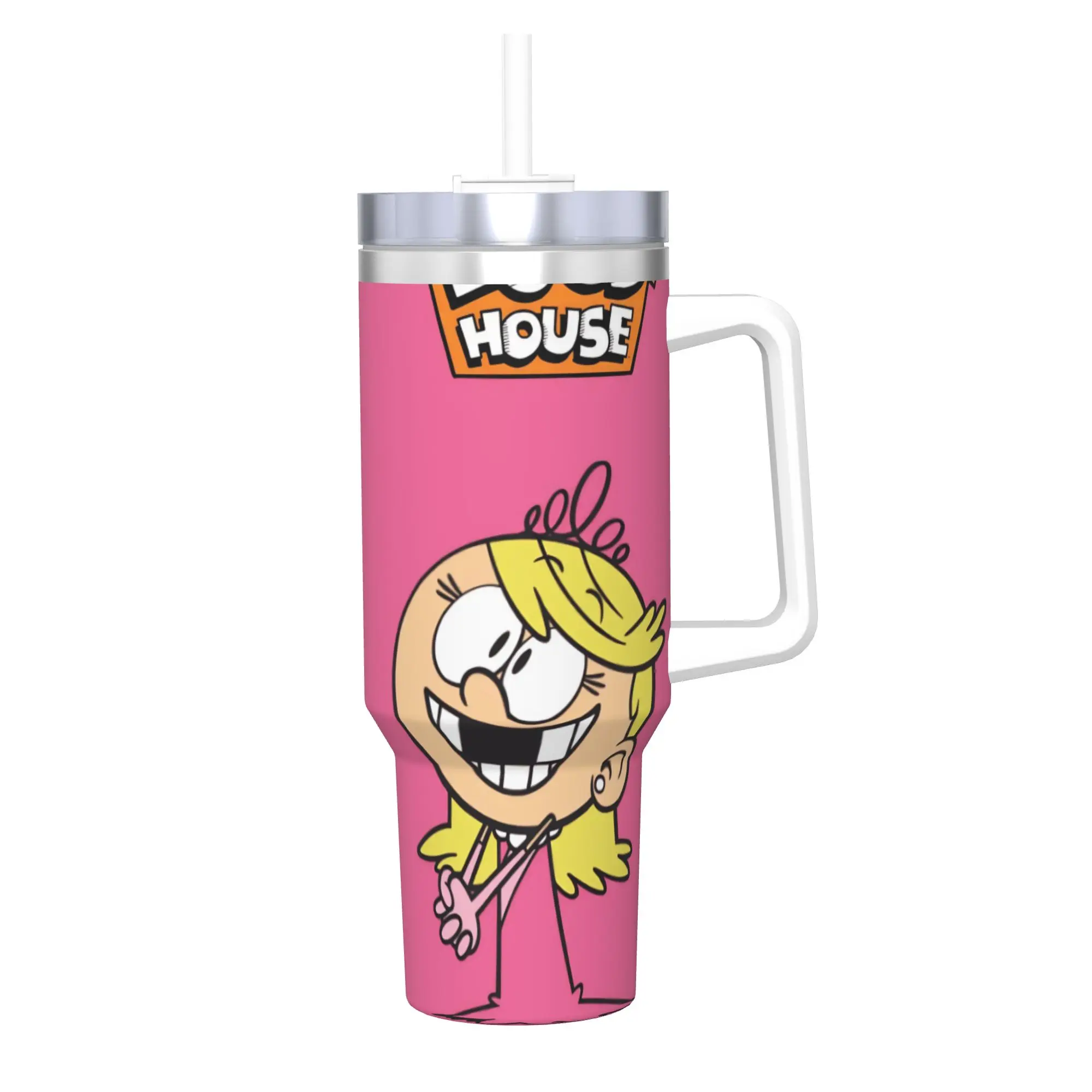 The Louds Houss  Tumbler With Straw  Stainless Steel Mug Cups Double Wall Vacuum Insulated for Cold Or Hot 40oz
