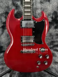 Custom Red, electric guitar 6 strings H-H pickups solid body chrome hardware pieces-spot free delivery