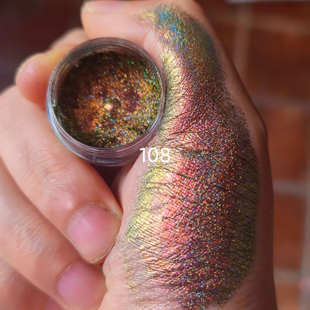 Rainbow MultiChrome Eyeshadow Powder Shining 0.2g Rainbow Eyeshadow Powder Eyeshadow Glitter Glitter Color Shift Eyeshadow Nail