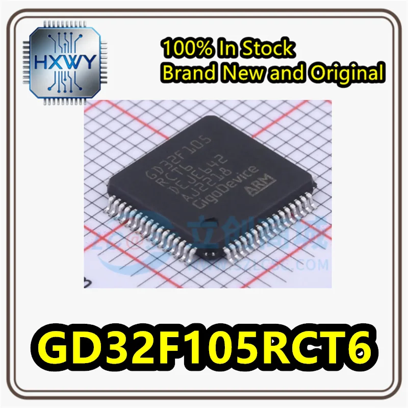 (1/10 piece) Original GD32F105RCT6 LQFP-64 ARM Cortex-M3 32-bit Microcontroller (MCU) Chip In Stock