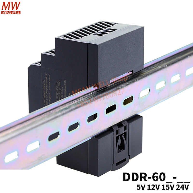 MEAN WELL Switching Power Supply Original 60W DIN Rail Type DC-DC Converter DDR-60G-12 DDR-60G-24 DDR-60L-12 DDR-60L-24 5 15