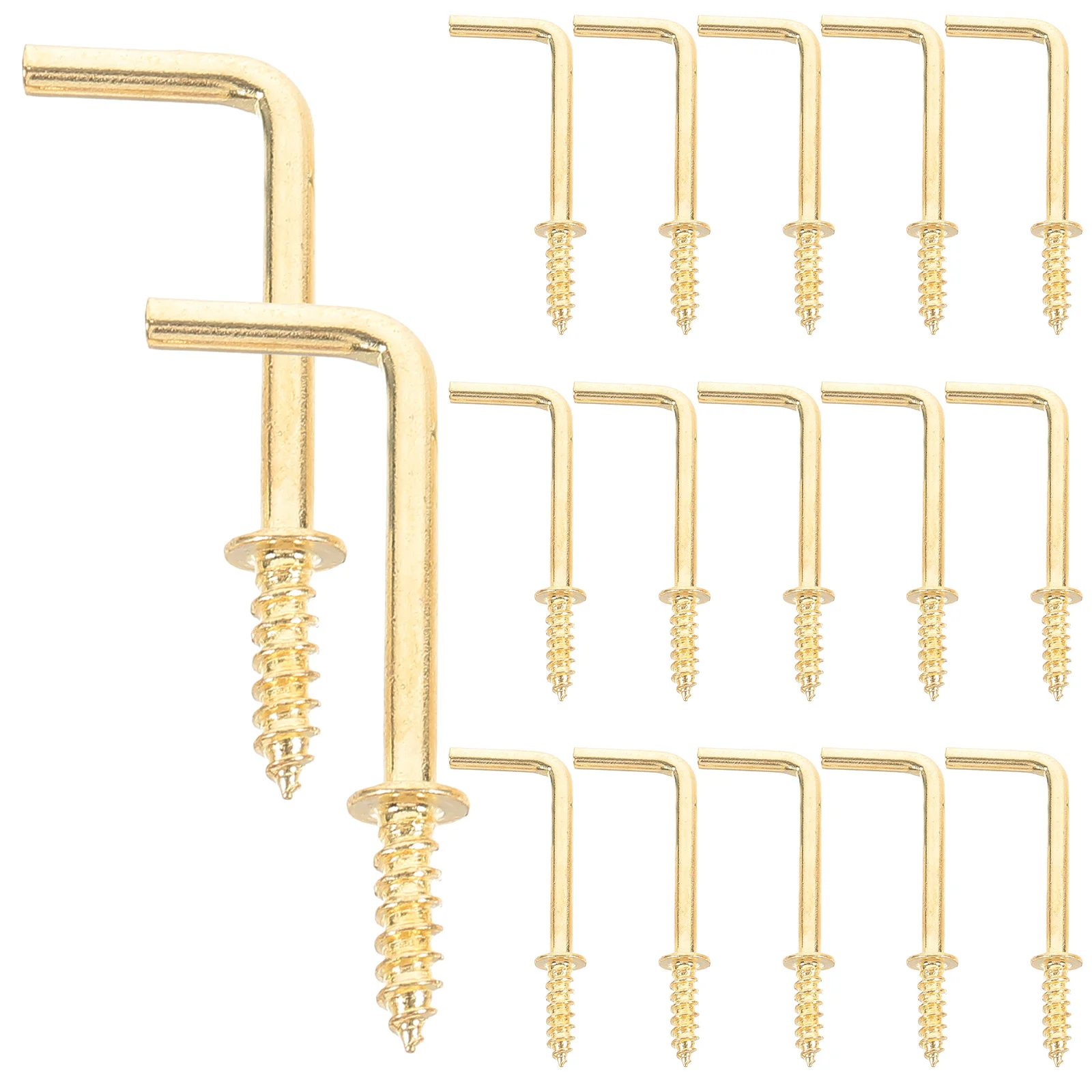 Gancho de tornillo de ángulo recto, ganchos de imagen, perchas de uñas en forma de foto, tornillos pequeños, autorroscantes colgantes pequeños, 50 piezas