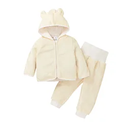 Infant Baby Girls Boys Solid Hooded Long Sleeve Jumper Outfits for Teens 3 to 6 Month Baby Girl Clothes Infant Girl Set