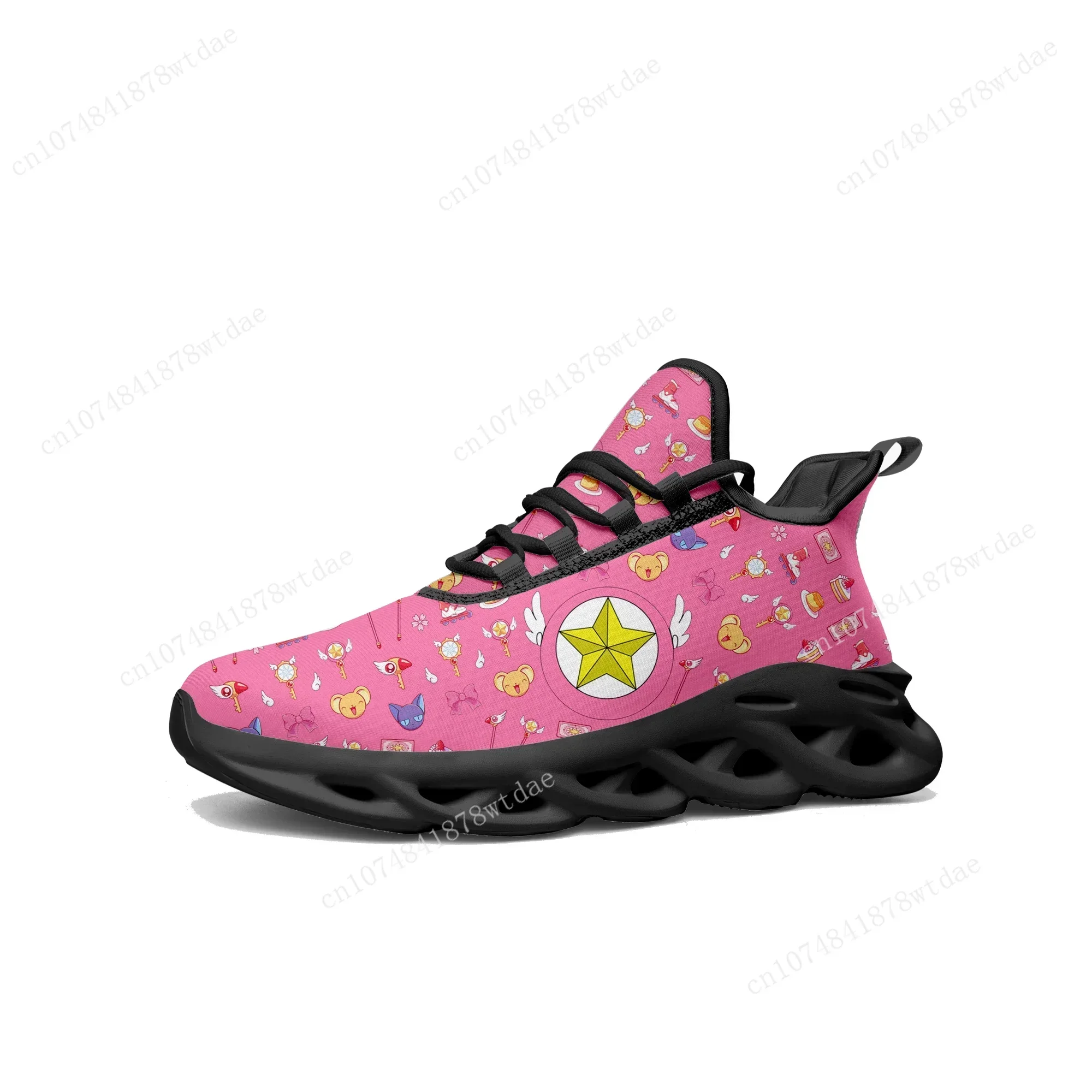 Cardcaptor Sakura Flats Sneakers Mens Womens Sports Running Shoes High Quality Anime Custom Lace Up Mesh Footwear 2