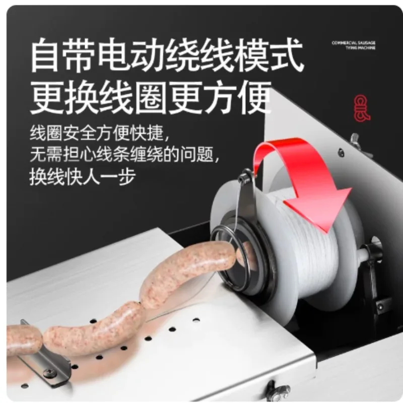 Hand-cranked Automatic Sausage Knotting Tying Machine, Portable Sausage Linker Binding Twisting Tool for Food Processing