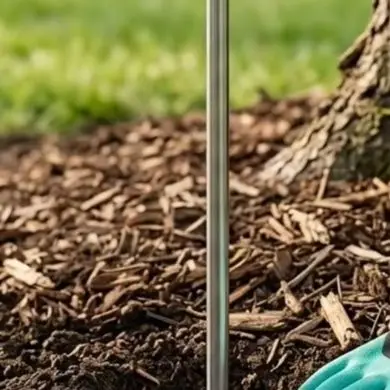 37 Inch for Deep For Root Feeder Tool Stainless Steel Construction with Brass Garden Hose Connector and Protective Work Gloves