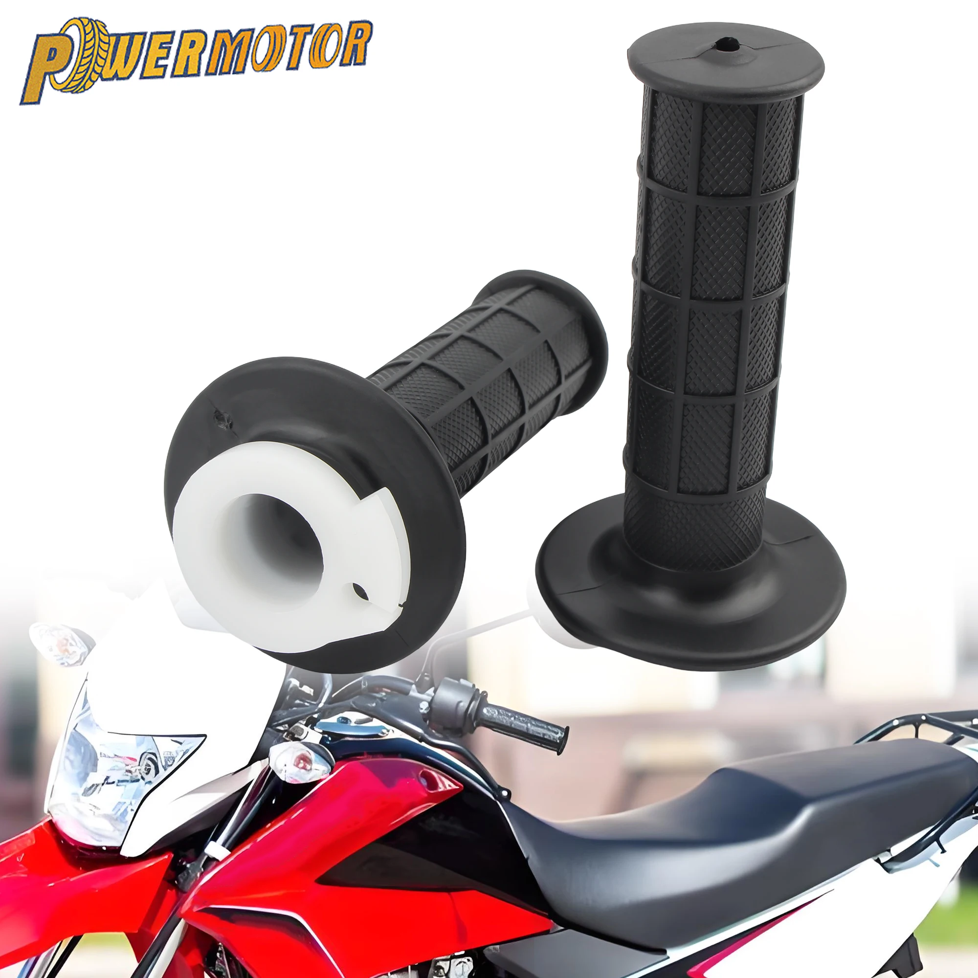 

Universal Motorcycle Rubber Throttle Twist Grips 7/8" 22mm Handle Grip For 110cc to 250cc Motocross Scooters ATV Accessories
