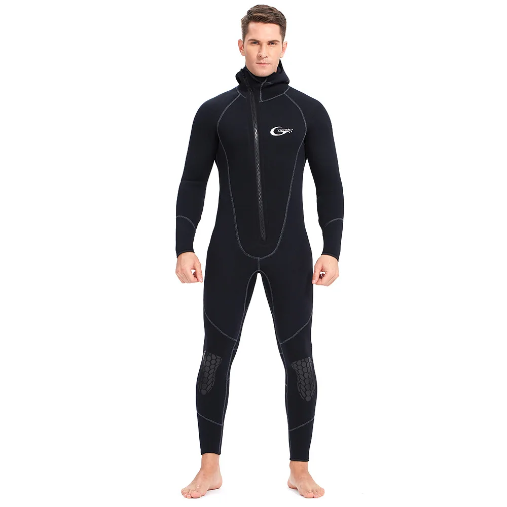 7MM Neoprene Adults Keep Warm Full Body Snorkeling WetSuit Hooded Scuba Surfing UnderWater Hunting Swim Spearfishing Diving Suit