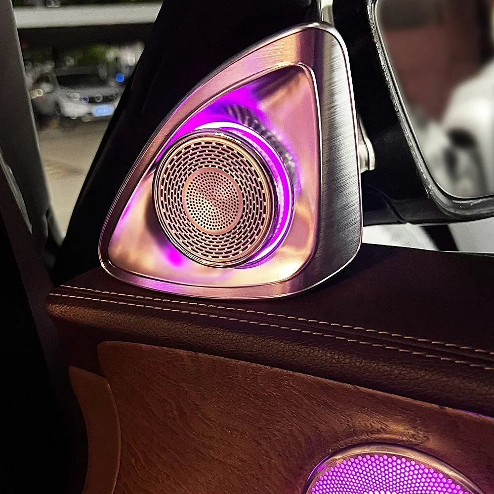 Auto Rotating Tweeter Speaker With Colorful Ambient Light for Mercedes-Benz S-class W222!