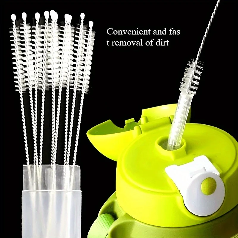 

Щетка для чистки соломинки 7,7 дюйма, очистители труб, щетка для соломинки для чашки-непроливайки, бутылки с водой и трубки, щетка для чистки соломинки для питья, 10 комплектов