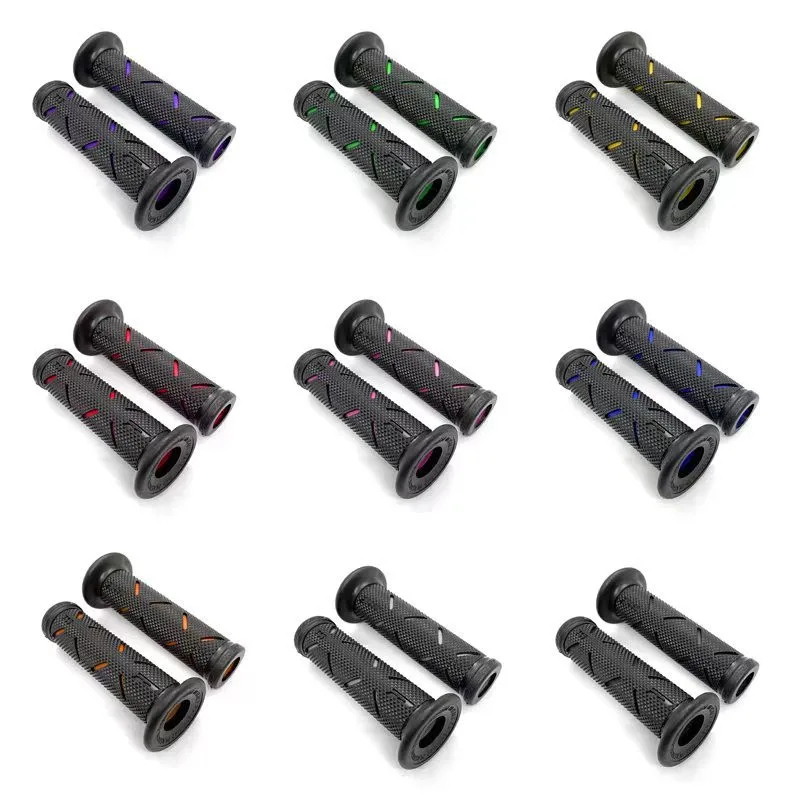 7/8\'\' 22MM Universal Motorcycle Handlebar Grip Rubber Motorbike Accessories Anti Slip Moto Handles for Honda Suzuki Ducati Grips